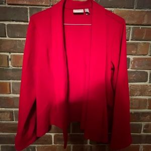 Chico’s Red Womens buttonless blazer size 2
